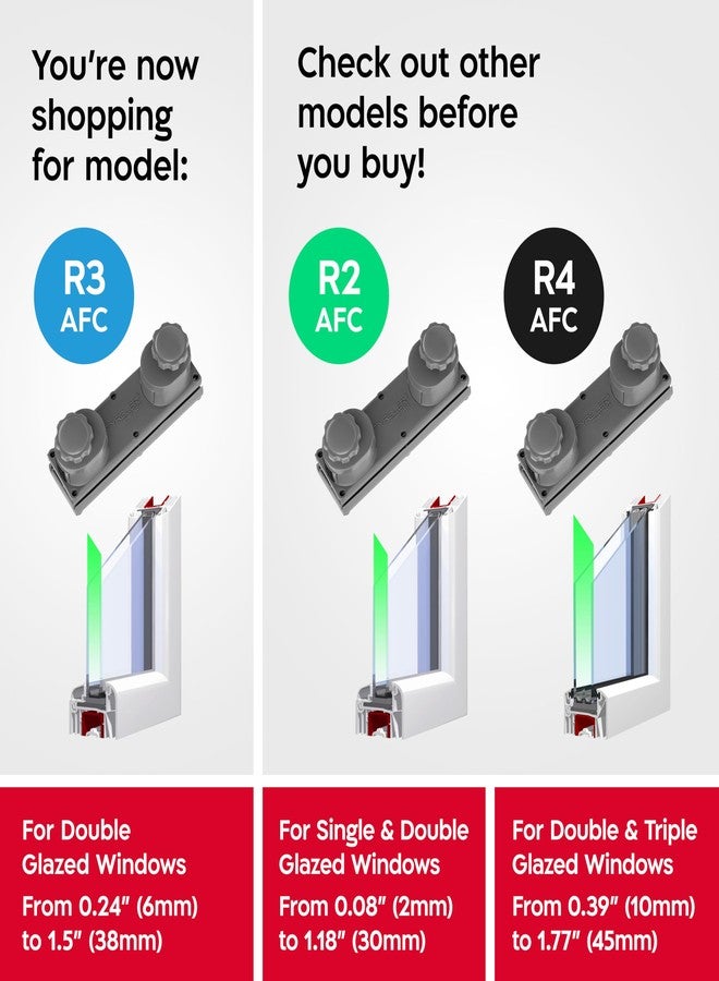 Tyroler Bright Tools Tyroler Magnetic Window Cleaner Tool | The Silicone Glider R-3 AFC Fits Windows 0.2"-1.5" Thick | Double Sided Outside Window Cleaner Tool | Adjustable Control - Image 4
